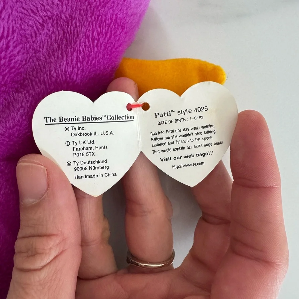 1993 Patti Beanie Baby WITH ERRORS